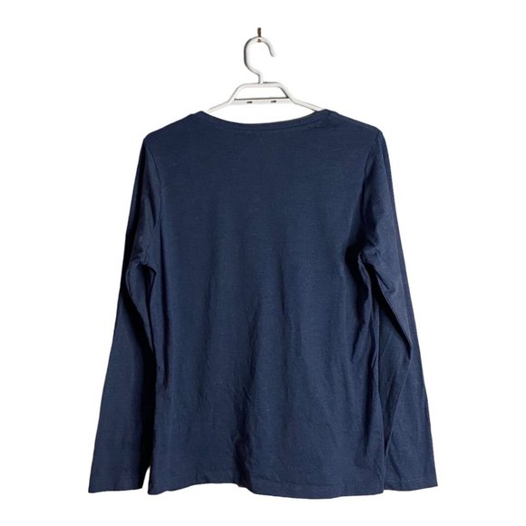 Eddie Bauer Women's Heather Blue Long Sleeve Knit Top - Picture 8 of 8